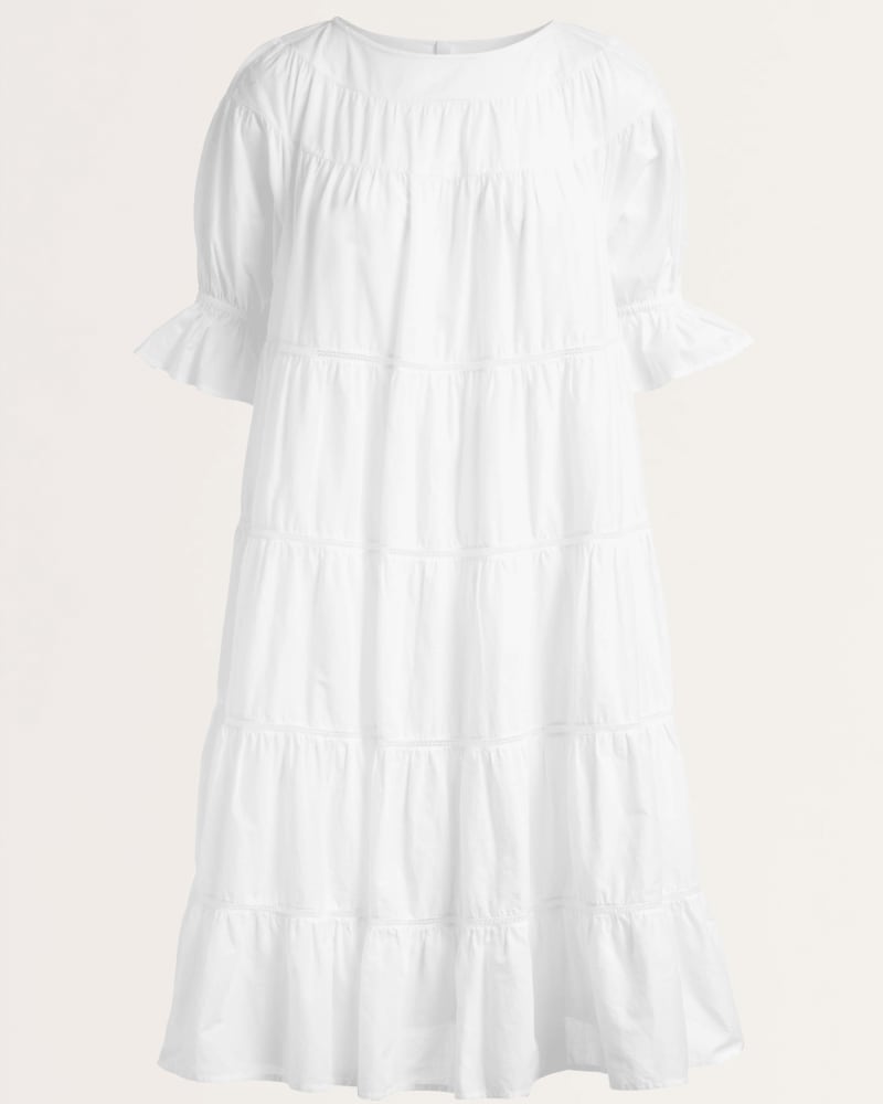Front of a size XXL Paradis Dress in White by Merlette. | dia_product_style_image_id:321953